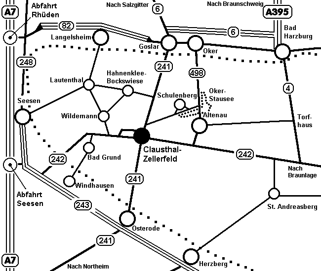 straßenskizze oberharz